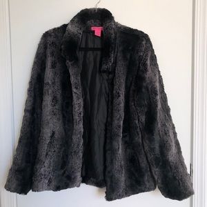 Betsey Johnson faux fur coat